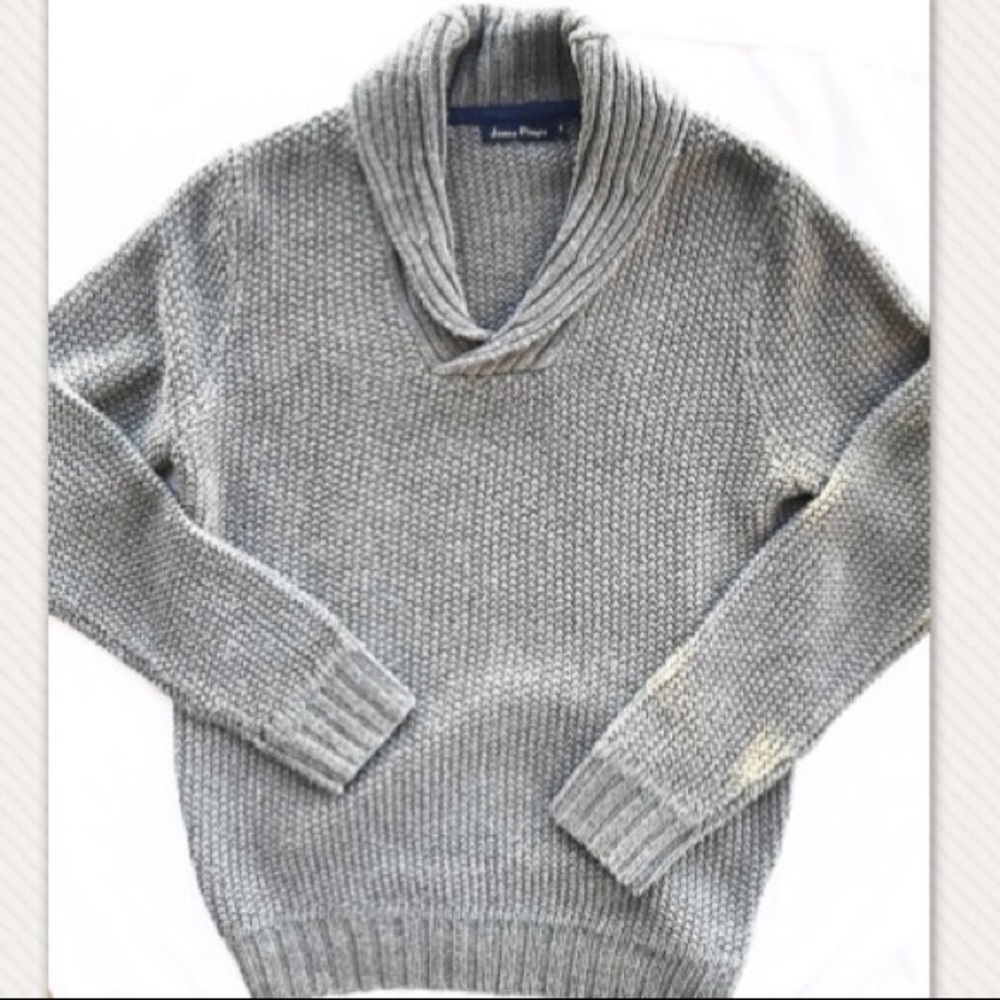 James Pringle grey wool sweater size small